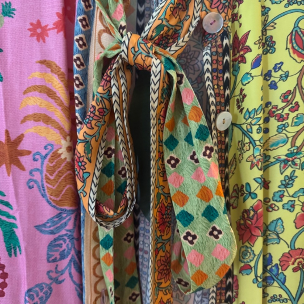Multicolor Mixed Scarves Lenzing™ Ecovero™ Viscose Chemise - Picture 4 of 5